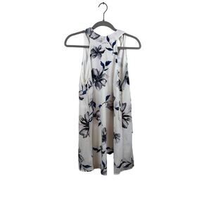 Lulu's Women's White Floral Halter A Line Dress Lined Size Medium